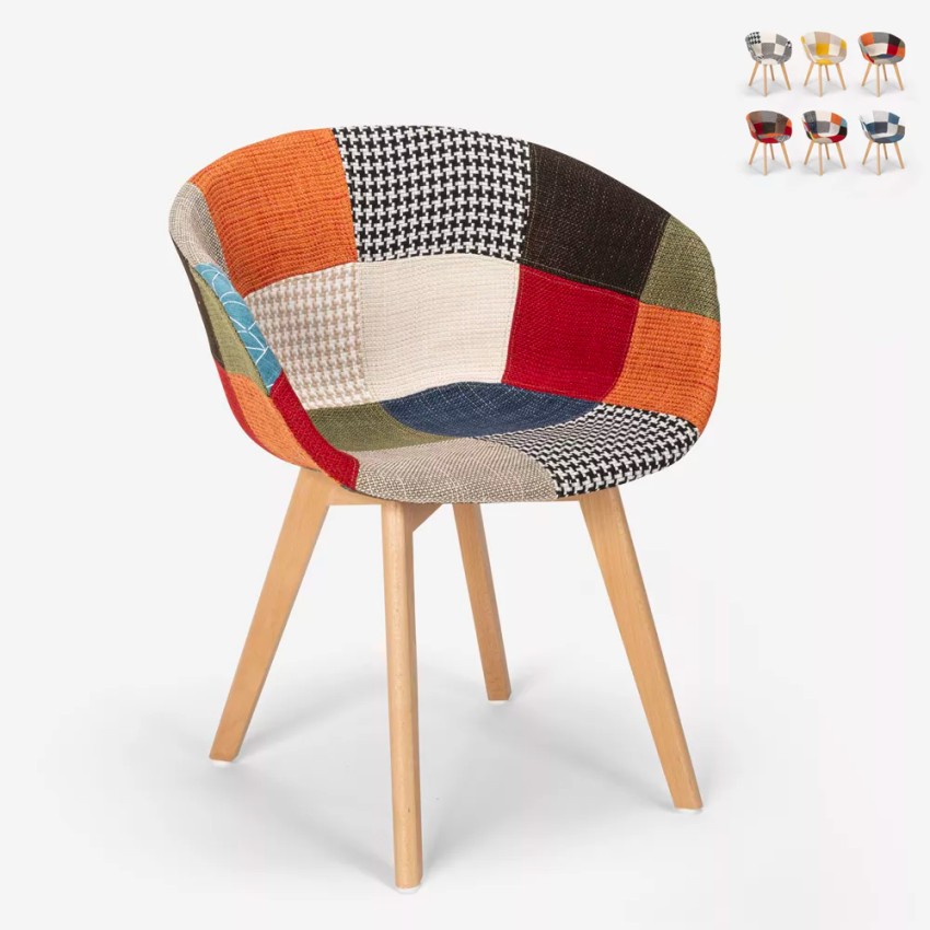 Lapptäcke stol nordisk design trä och tyg kök bar restaurang Pigeon Försäljning