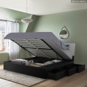 Dubbelsäng med förvaring 160x200 cm lyftbar design Steyr King Erbjudande