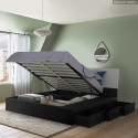Dubbelsäng med förvaring 160x200 cm lyftbar design Steyr King Rea