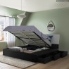 Dubbelsäng med förvaring 160x200 cm lyftbar design Steyr King Rea