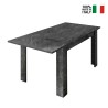 Utdragbart matbord med marmoreffekt 90x137-185cm modern Auris Rabatter