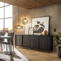 Skänk 4 dörrar kök vardagsrum modern design 205x40cm sideboard Orival Erbjudande