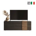 TV-bänk modern design 3 dörrar grå trä 181x44x59cm Suite Rabatter