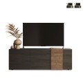 TV-bänk modern design 3 dörrar grå trä 181x44x59cm Suite Kampanj