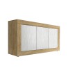 Skänk Sideboard i trä 160x42cm 3  vita dörrar Modis WB Basic Rabatter