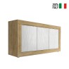 Skänk Sideboard i trä 160x42cm 3  vita dörrar Modis WB Basic Erbjudande