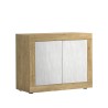 Skänk Sideboard i Trä 114x42cm trä 2 vita dörrar Sedis BW Basic Bestånd
