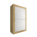 Högskåp i trä 4 vita dörrar köksskåp Novia WB Basic Bestånd