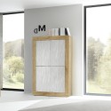 Högskåp i trä 4 vita dörrar köksskåp Novia WB Basic Erbjudande