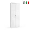 Blankvitt multifunktionellt badrumsskåp med 2 dörrar 70x35x188cm Jude Försäljning