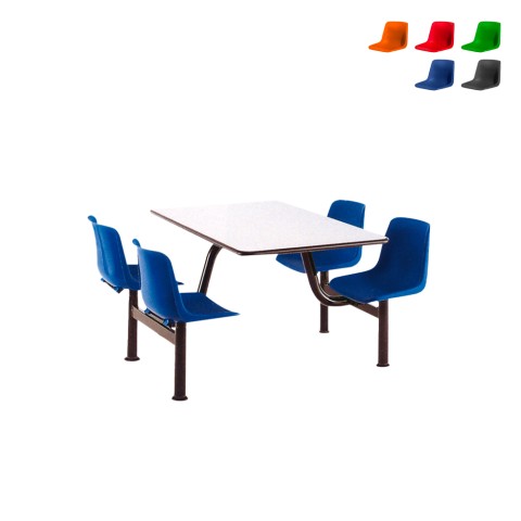 Monobloc bord 4 stolar matsalsföretag kontorsskola Four Kampanj