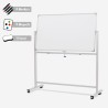 Dubbelsidig whiteboard vändbar magnetisk tavla 180x90cm Albert XL Rabatter