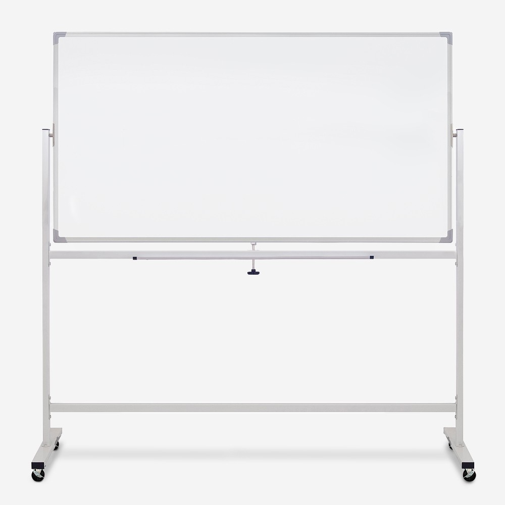 Dubbelsidig whiteboard vändbar magnetisk tavla 180x90cm Albert XL