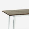 set med högt vitt bord 120x60cm 4 barpallar i metall belcourt Val