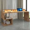 Modernt Skrivbord För Hem Och Kontor 180x60x92,5cm Övre Hylla Esse 2 Plus Val