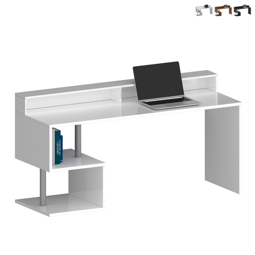 Modernt Skrivbord För Hem Och Kontor 180x60x92,5cm Övre Hylla Esse 2 Plus Erbjudande Modernt Skrivbord För Hem Och Kontor 180x60x92,5cm Övre Hylla Esse 2 Plus Erbjudande