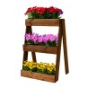 Lutande Planteringskärl 3 Blomlådor Balkong Terrass 71 x 60,5 x 100 Balcony Erbjudande