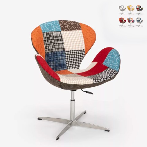 Snurrfåtölj vridbar stol modern design lapptäcke stil vardagsrum studio Stork Kampanj