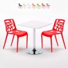Vitt Kvadratiskt Bord 70x70cm Med 2 Inomhus Stolar Gelateria Cocktail Katalog