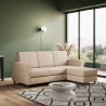 Modern 3-sits soffa i tyg 212cm sittpuff fotpall Yasel 180P Mått