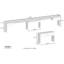 Bänk för utdragbart matbord förlängningsbart konsolbord 66-290cm Pratika B 