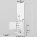 Blankt Vitt Skoskåp med 1 dörr och spegel för entré väggmonterad Karin Katalog