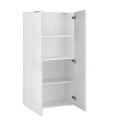 Modern högblank vit bokhylla med 2 dörrar 70x35x140 kontor vardagsrum Birse Rea