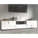 Modern TV-Bänk För Vardagsrum 4 Dörrar 1 Låda 220x45x46cm Chiron 
