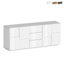 Modern Skänk för vardagsrum 3 lådor 2 dörrar 220x44x86 cm Sideboard Margaux Erbjudande