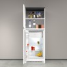 Inbyggnadsskåp Till Integrerat kylskåp 2 dörrar 2 fack 60x60x164,5h Halser 