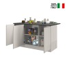 Köksö 3 Dörrar Modern Stil 155x90x90cm 3 sittplatser Deaton Egenskaper