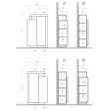 Högskåp 2 dörrar modern förvaring 87x42x142cm Highboard Gilmour Egenskaper