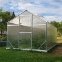 Växthus trädgård aluminium polykarbonat 220x150-220-290x205h Sanus M Modell