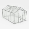 Växthus aluminium polycarbonat 220x360-430-500x205h trädgård Sanus L Kampanj