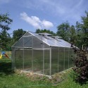Växthus aluminium polycarbonat 220x360-430-500x205h trädgård Sanus L Mått