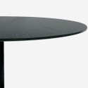 Modernt matsalsbord Goblet stil svart runt 120cm Blackwood+ Erbjudande