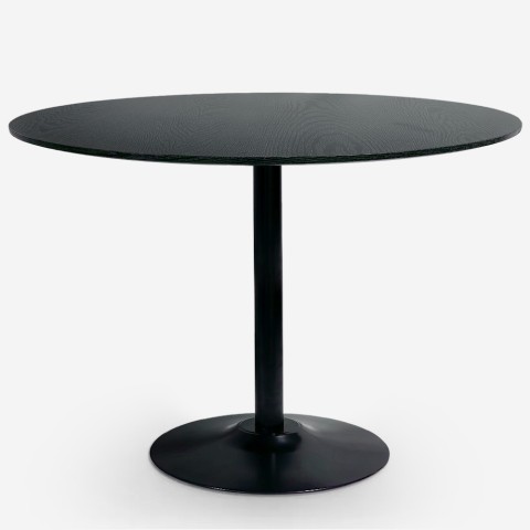 Modernt matsalsbord Goblet stil svart runt 120cm Blackwood+ Kampanj