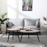 Modern 2-sits soffa i grått tyg med stoppning vardagsrum Bonn Rabatter