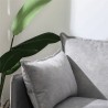 Modern 2-sits soffa i grått tyg med stoppning vardagsrum Bonn Rea