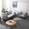 Modern 2-sits soffa i grått tyg med stoppning vardagsrum Bonn Katalog