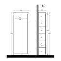 Blankvitt multifunktionellt badrumsskåp med 2 dörrar 70x35x188cm Jude Rea