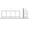 Skänk 4 dörrar kök vardagsrum modern design 205x40cm sideboard Orival Inköp