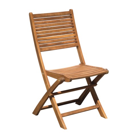 Hopfällbar stol i trä för utomhusbruk trädgård balkong terrass Java Kampanj