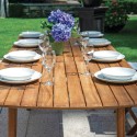 Utdragbart trädgårdsbord i trä 180-240cm Munroe Försäljning