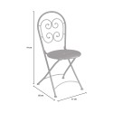 Set 2 x fällbara stolar i järn för utomhusbruk bistrostil Roche Rabatter