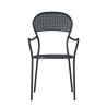 Set 2 x stolar utomhus trädgård i järn med armstöd bar restaurang Brienne Rea