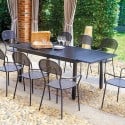 Utdragbart modernt matbord för trädgård 150-210x95cm Hilda Försäljning