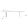 Utdragbart modernt matbord för trädgård 150-210x95cm Hilda Rabatter
