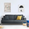 Soffa 3-sits i tyg skandinavisk design för vardagsrum Yana Kostnad