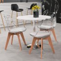 transparent stol kök bar med dyna skandinavisk design Tulipan caurs 